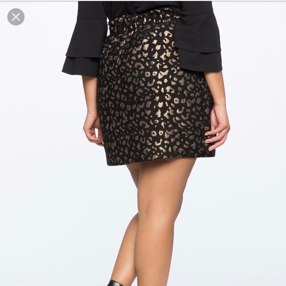 Eloquii Dresses & Skirts - NEW Eloquii A-Line Brocade Leopard Print skirt